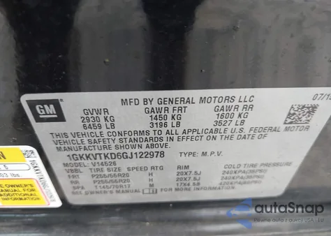 2016 GMC Acadia Denali из США, поврежденный, VIN 1GKKVTKD6GJ12298